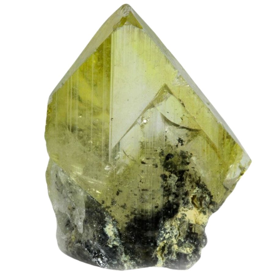 gemmy yellow-green anglesite crystal