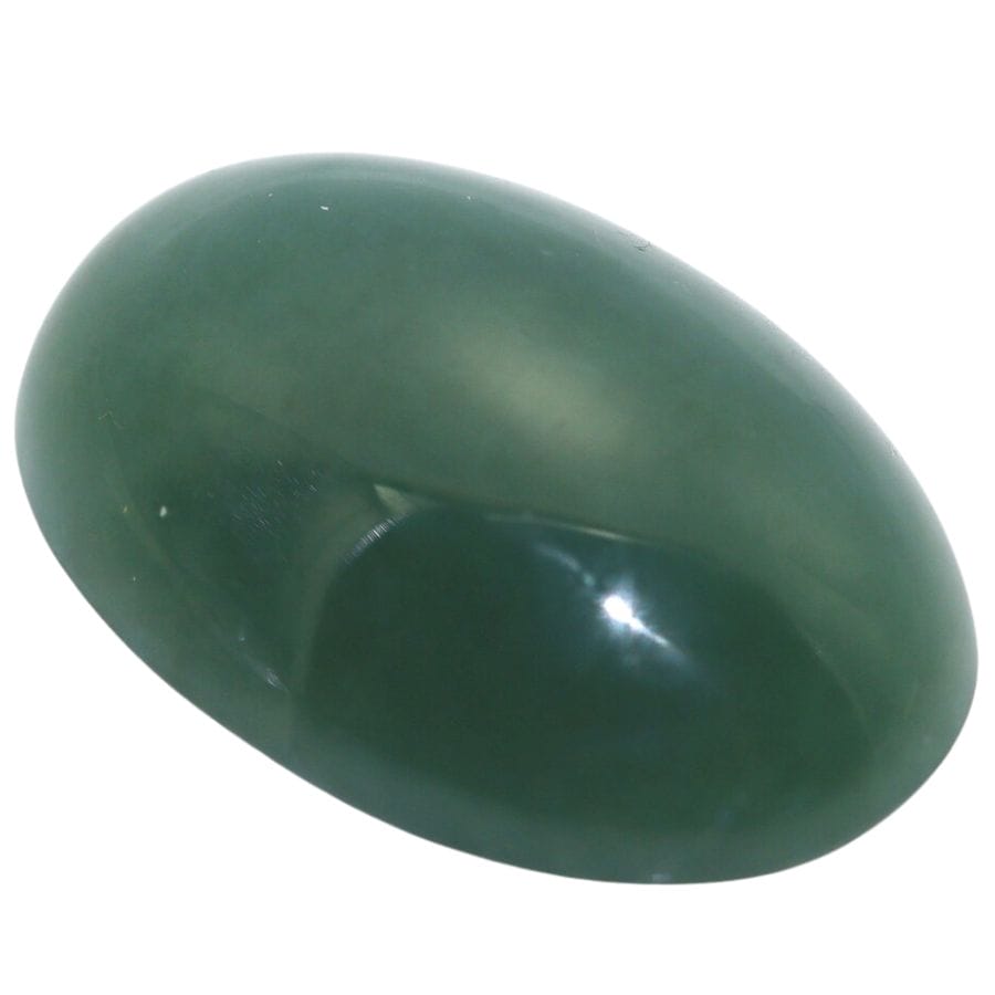 deep green oval jadeite cabochon