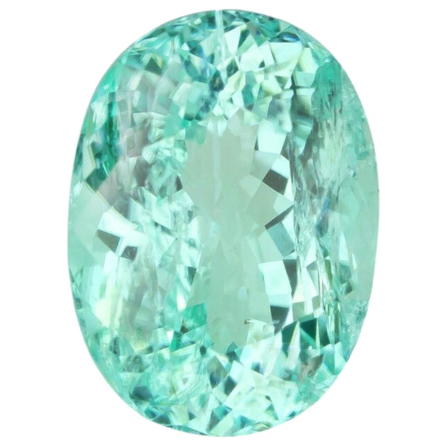 oval cut blue-green Paraiba tourmaline