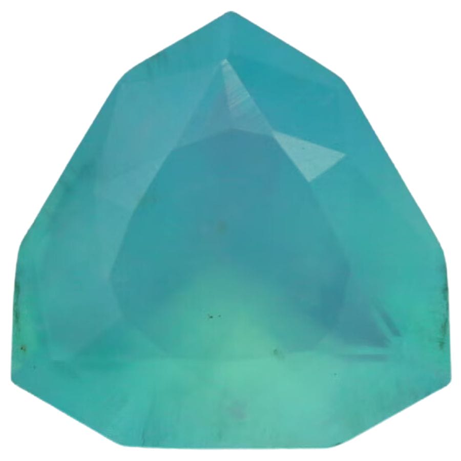 trillion cut blue-green Peruvian opal