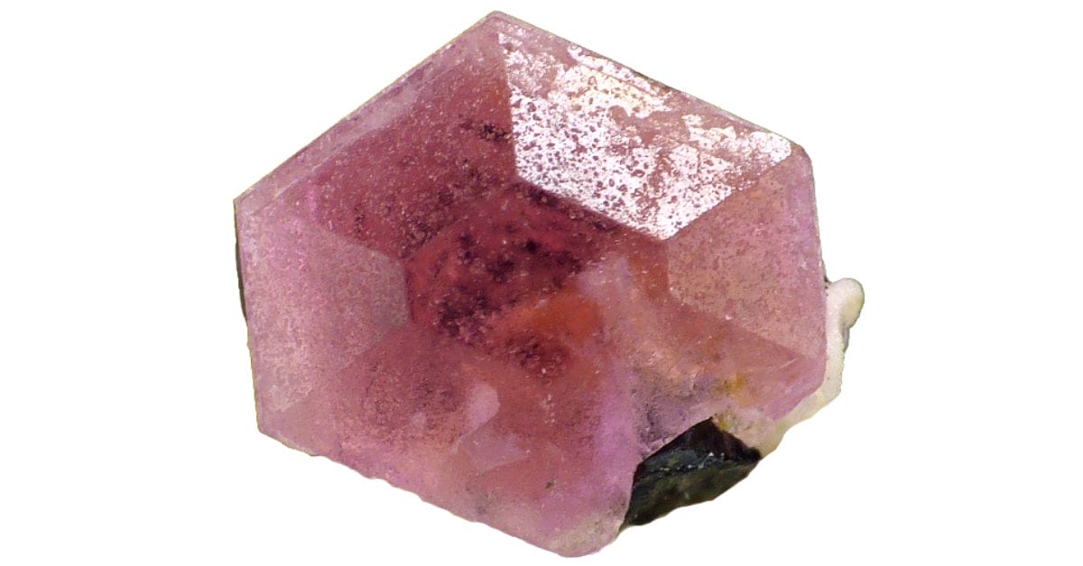 deep pink hexagonal pezzottaite crystal