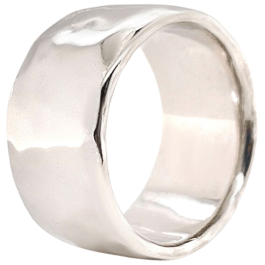 hammered platinum-ruthenium ring