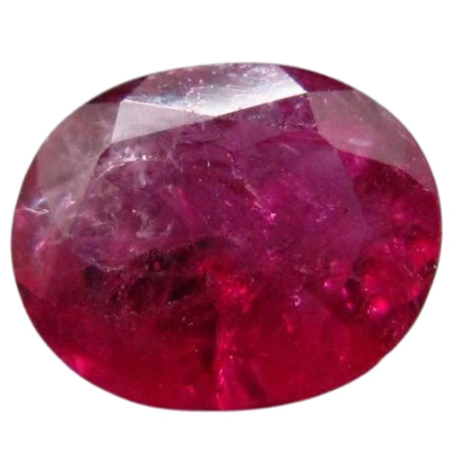 bright red cushion cut red beryl