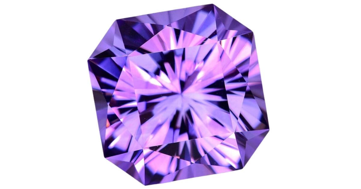 purple radiant cut Rose de France amethyst