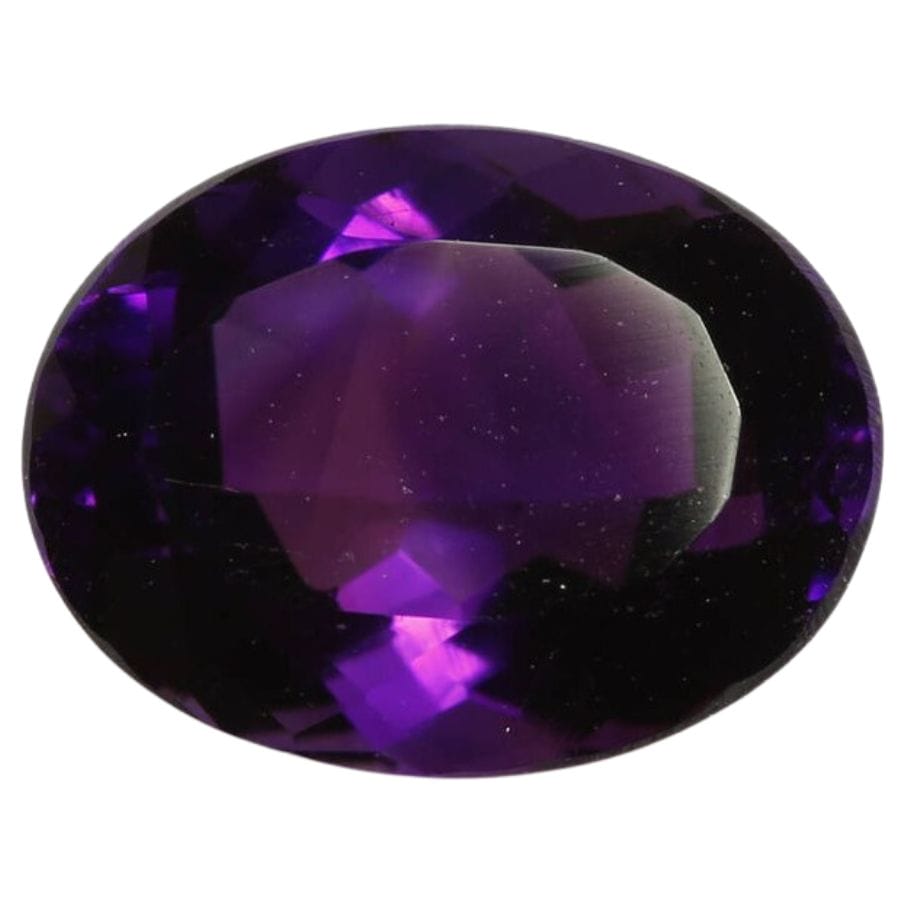 deep purple oval cut Siberian amethyst