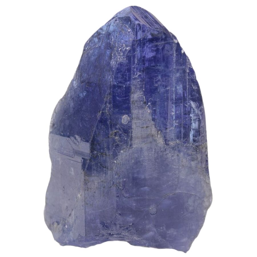 rough purplish blue tanzanite crystal