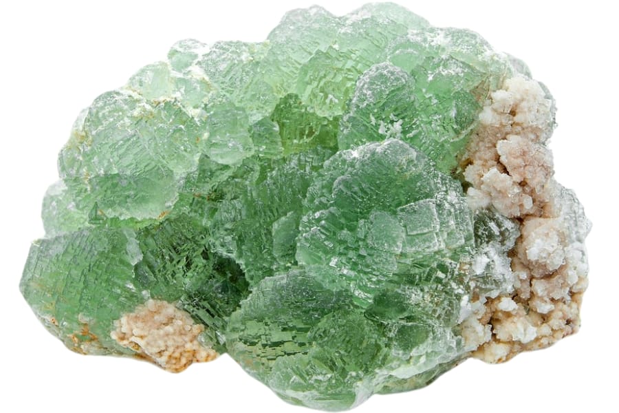 Apple green octahedron crystals of fluorite from Fluorite Ridge Mining District