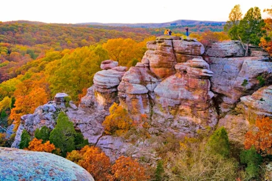 Gorgeous rock formations at Illinois Ozarks located in Rosiclare