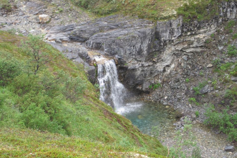 aerial view of a waterfall