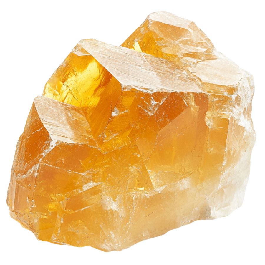 yellow-orange calcite crystal