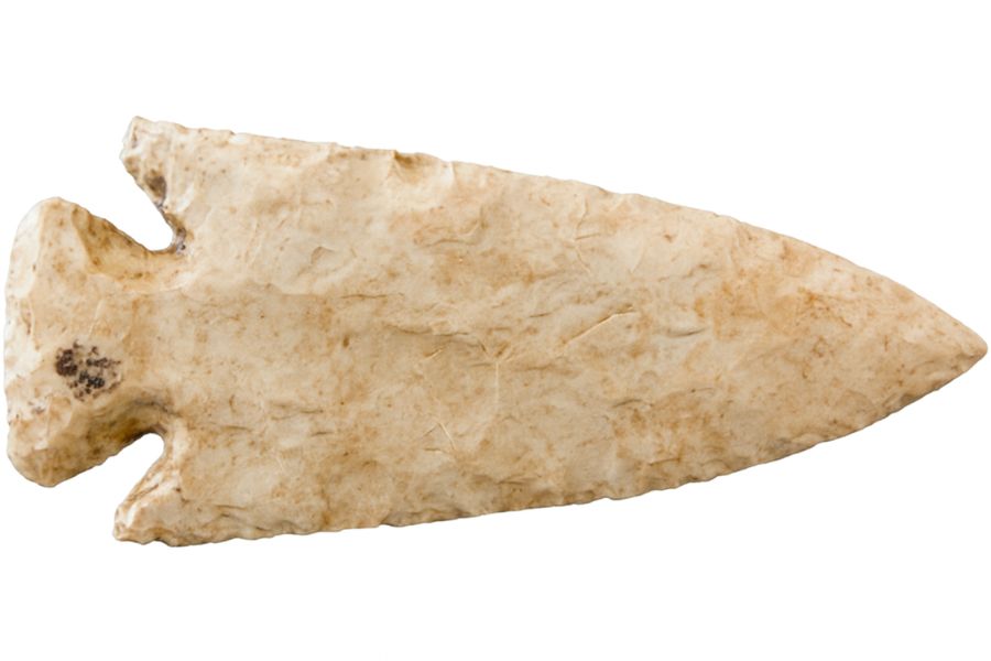 beige stone arrowhead from Arizona