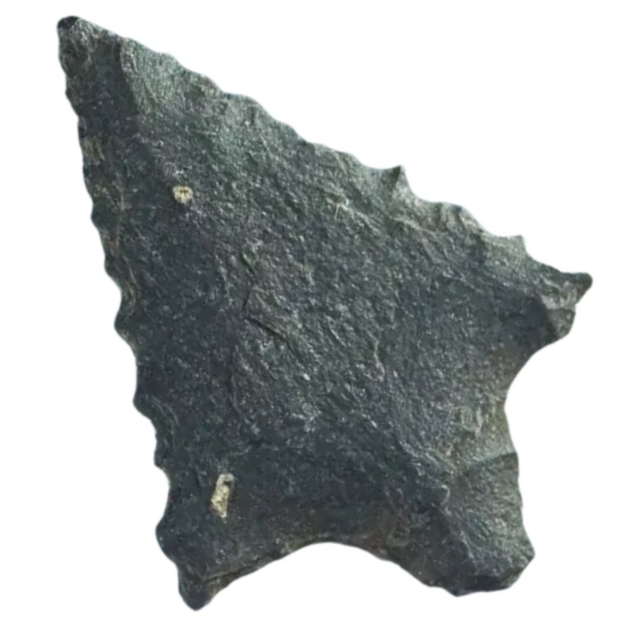 Arrowhead made of black basalt