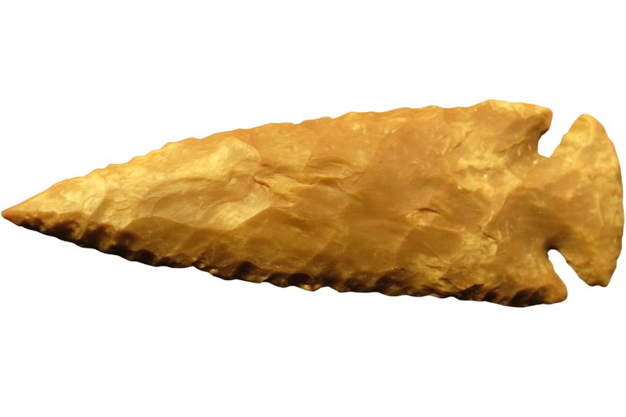 brown stone arrowhead from Georgia