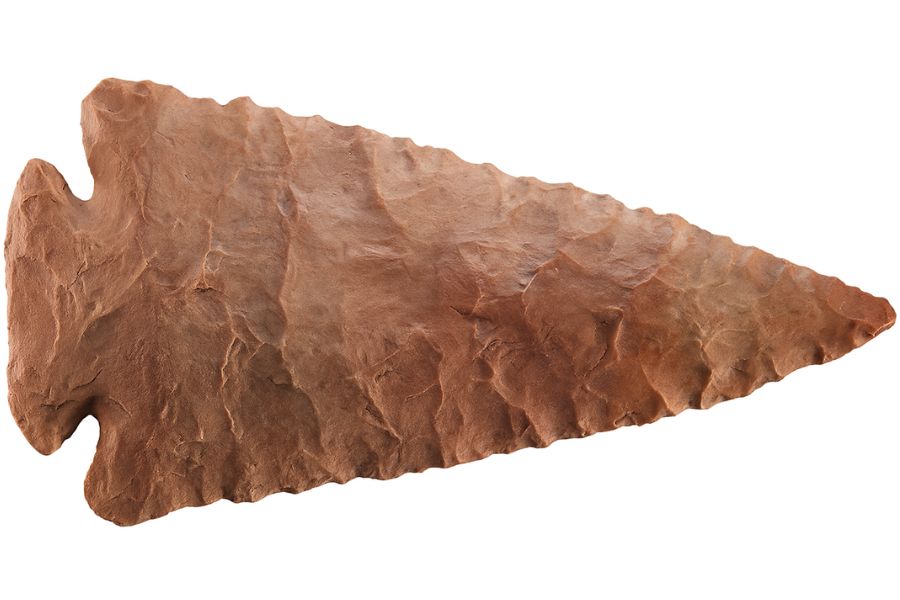 brown stone arrowhead from Kentucky