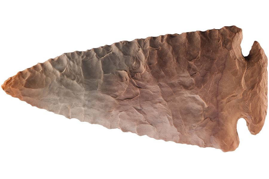 brown stone arrowhead from New Jersey