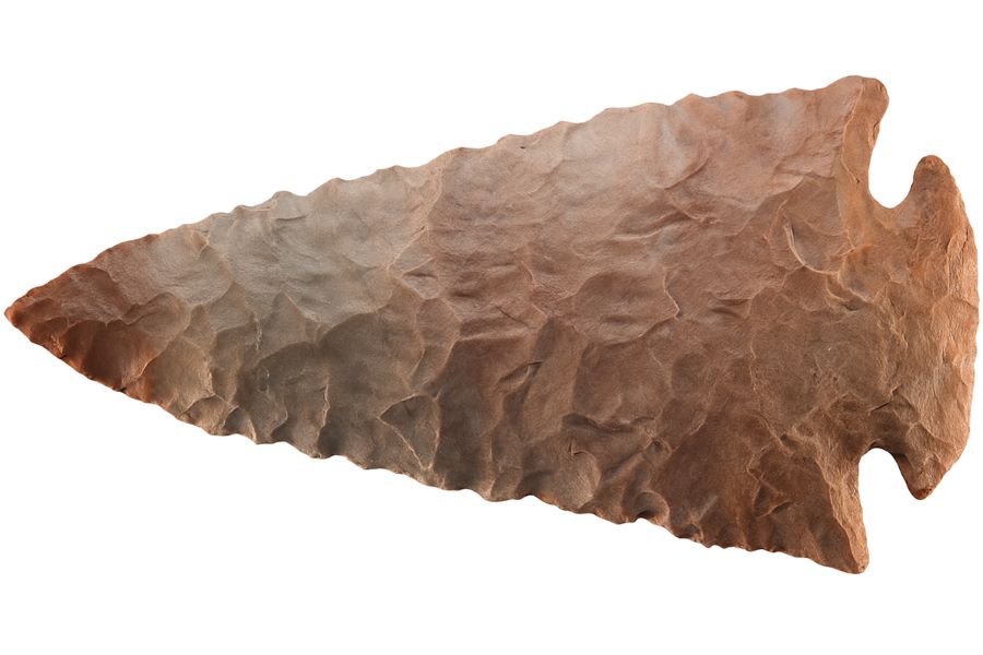 brown stone arrowhead from New Mexico