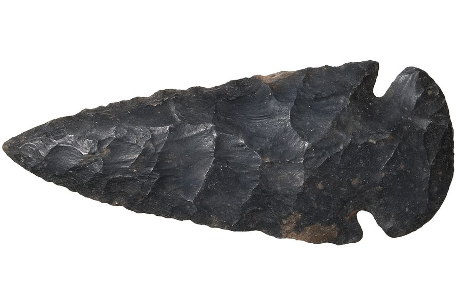 black stone arrowhead from Oregon