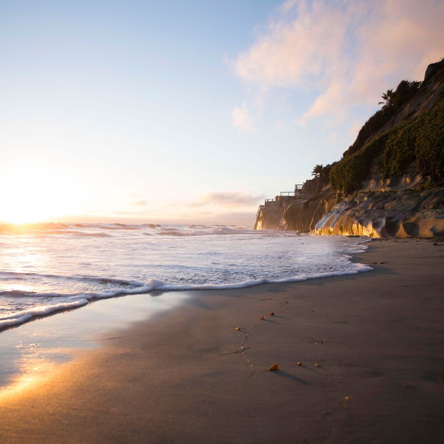 beach and a small cliff