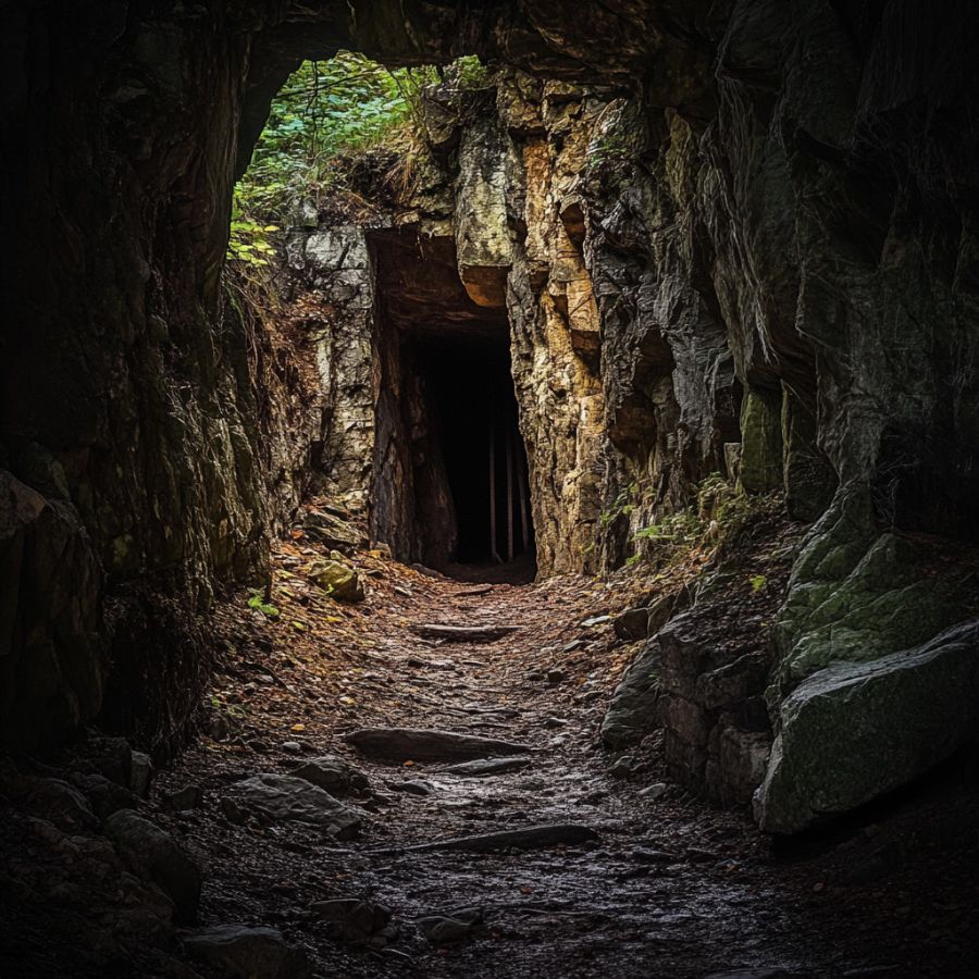 Entrance to a lost silver mine