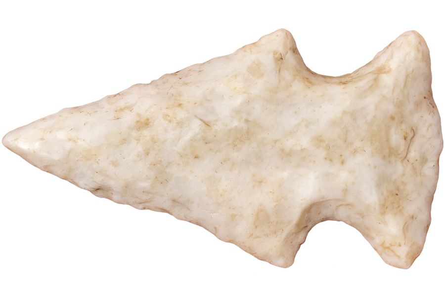 beige stone arrowhead from Utah