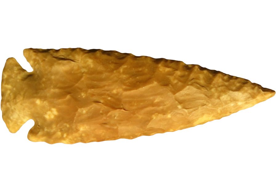 brown stone arrowhead from Washington