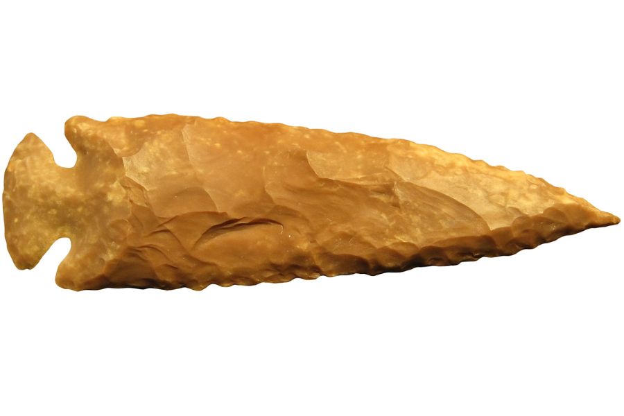 brown stone arrowhead from West Virginia