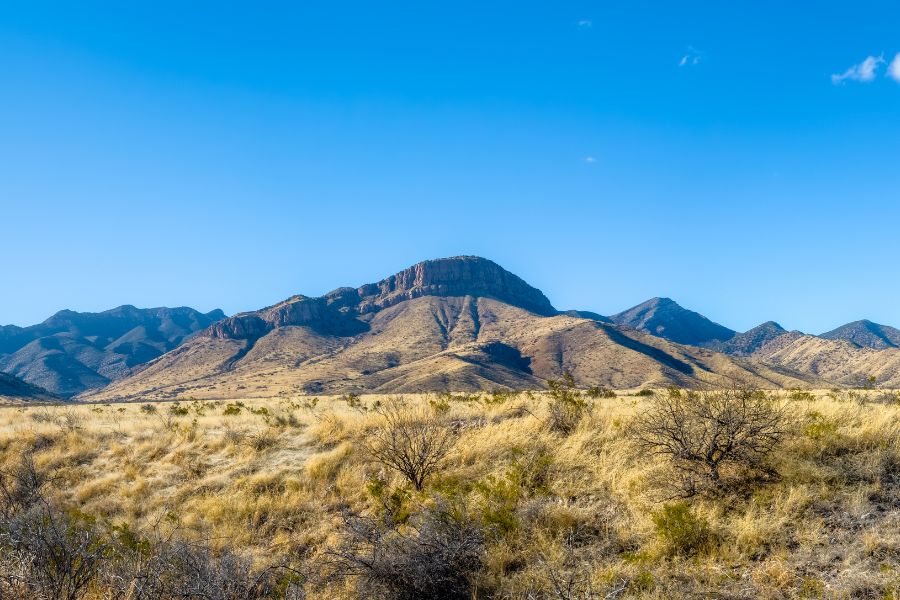 mountains overlooking an arid landscape