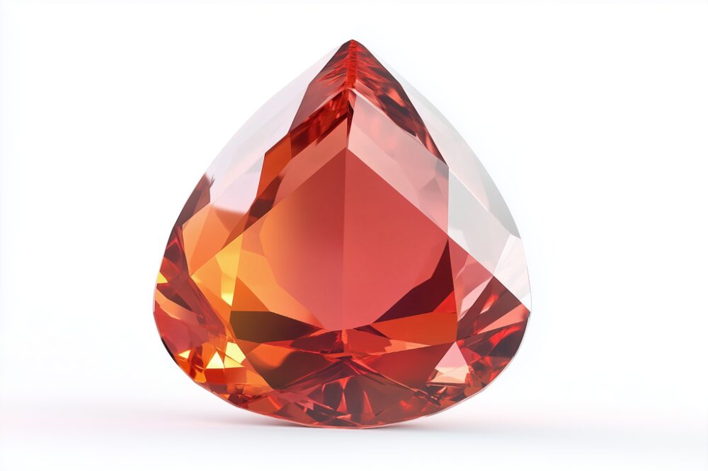 pear shaped orange topaz