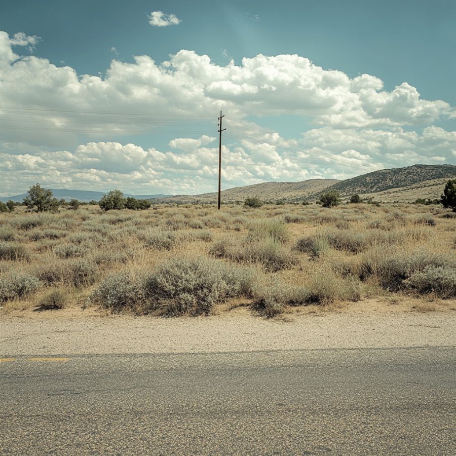 road in an arid landscape