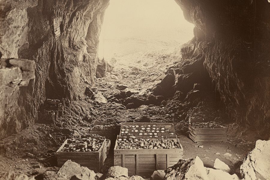 cave with chests of coins