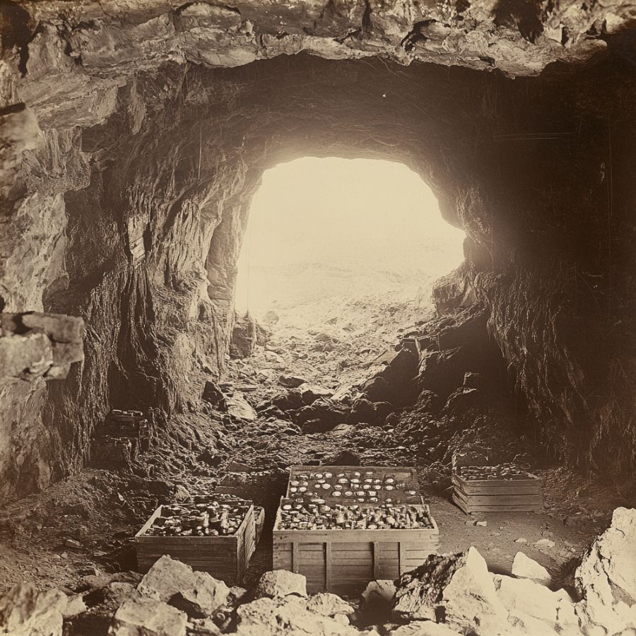 cave with chests of coins