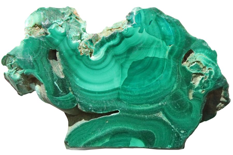 malachite slab with green banding