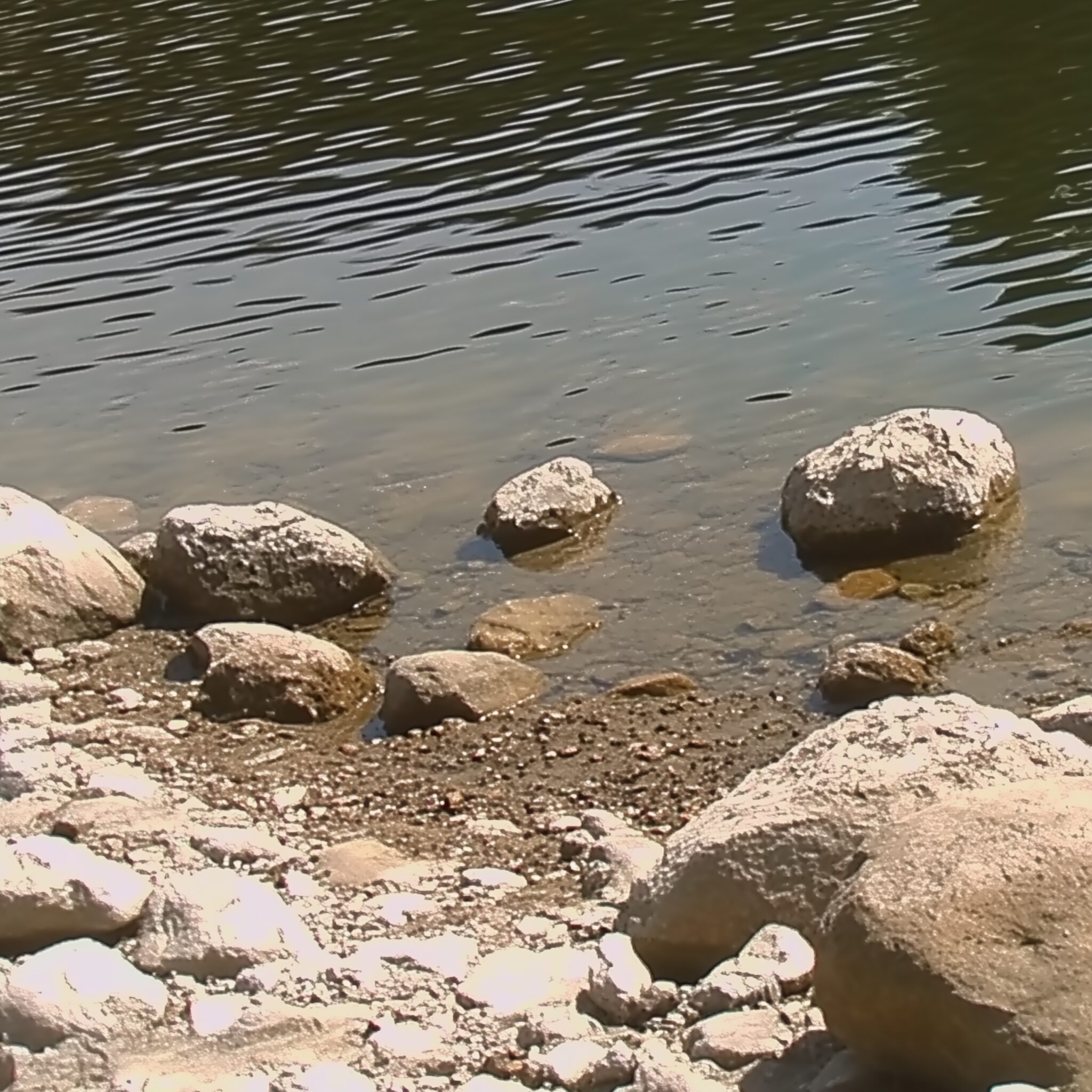 Gravel bars along the Wabash River in northern Indiana