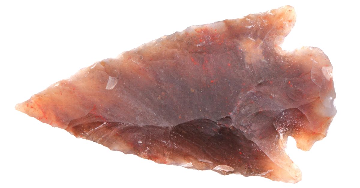 deep red stone arrowhead