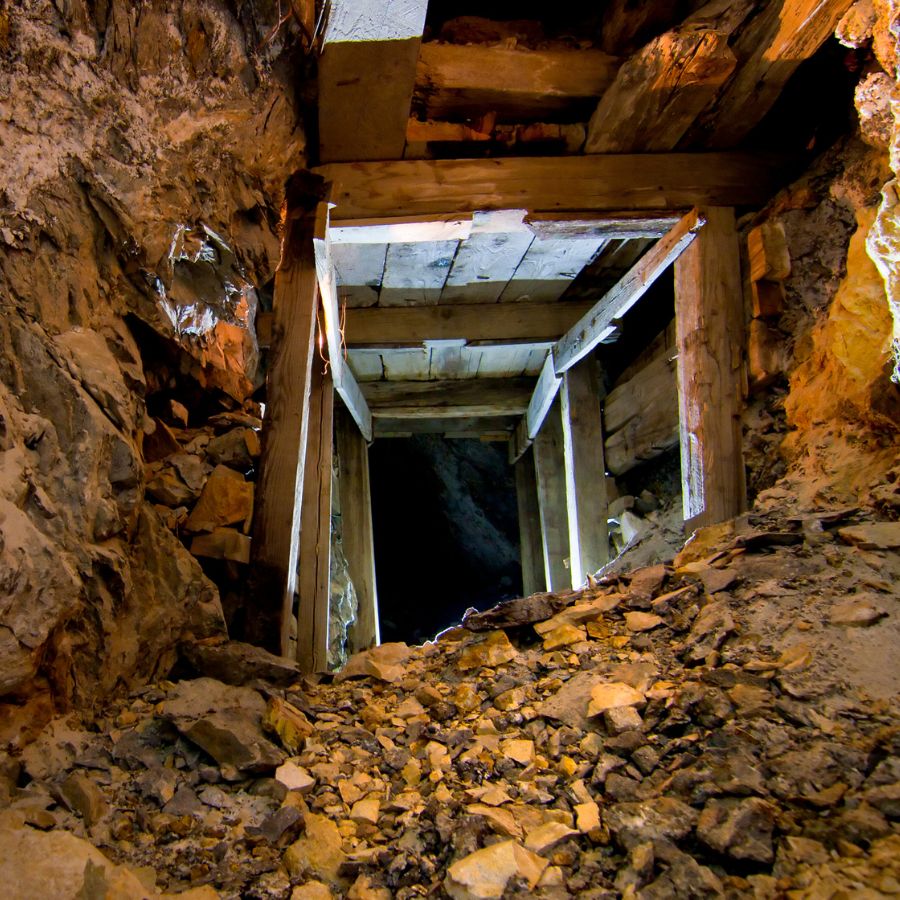 entrance to an abandoned mine