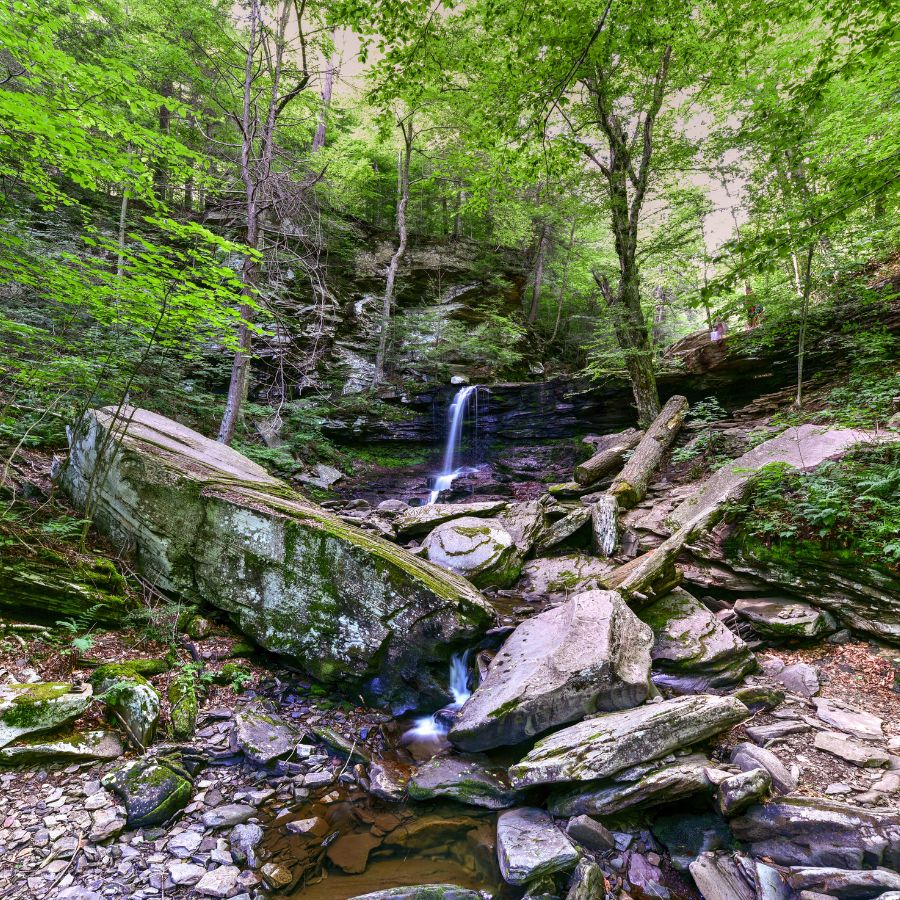 small rocky waterfall