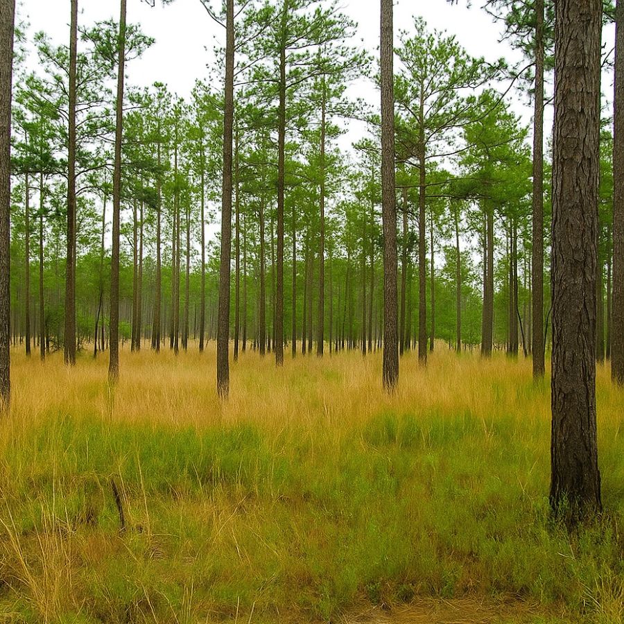 forest with grassy ground