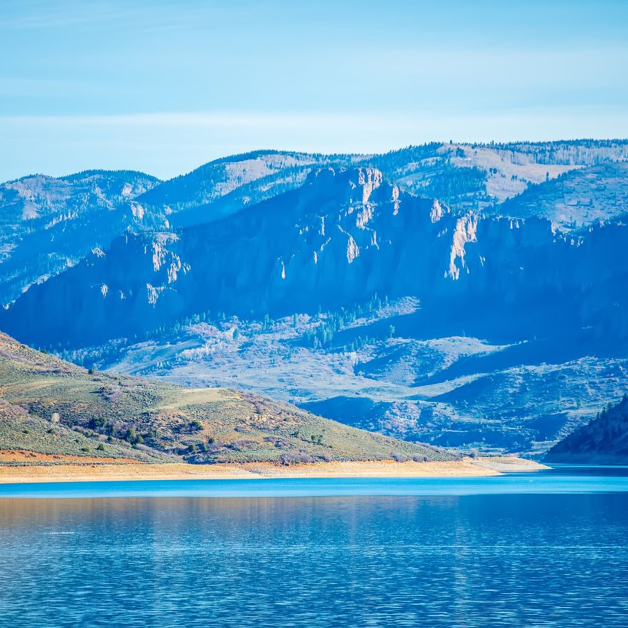 reservoir and mountains in Gunnison National Forest, Colorado