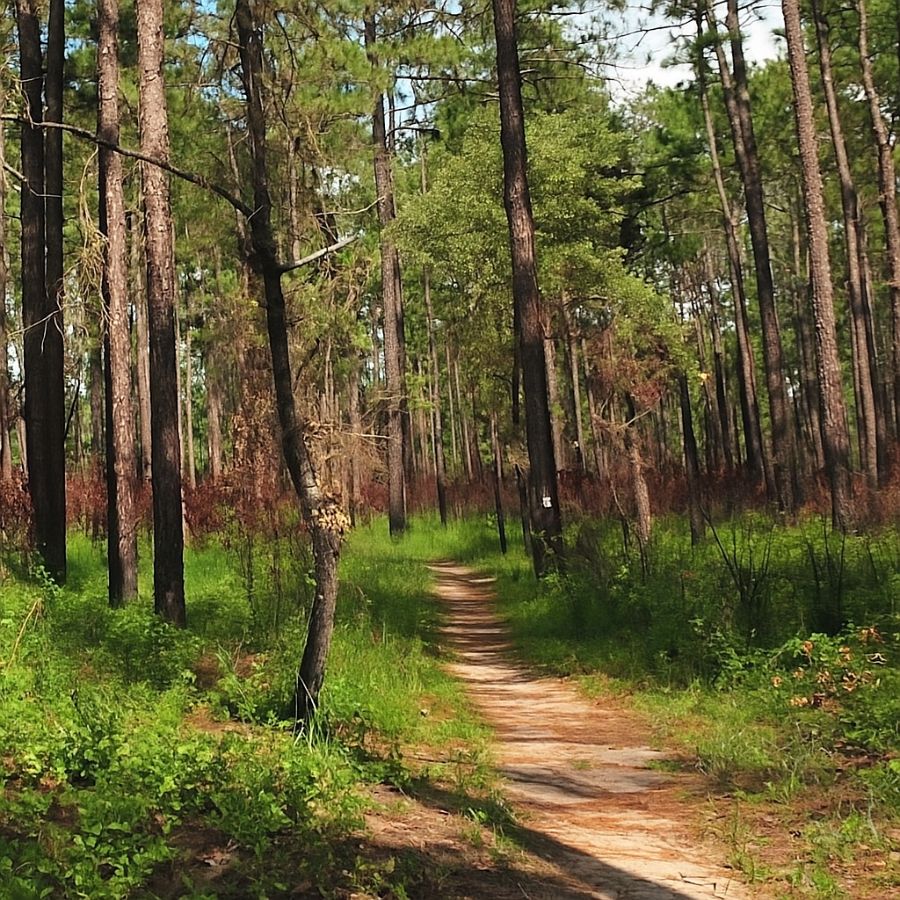 dirt trail in a forest
