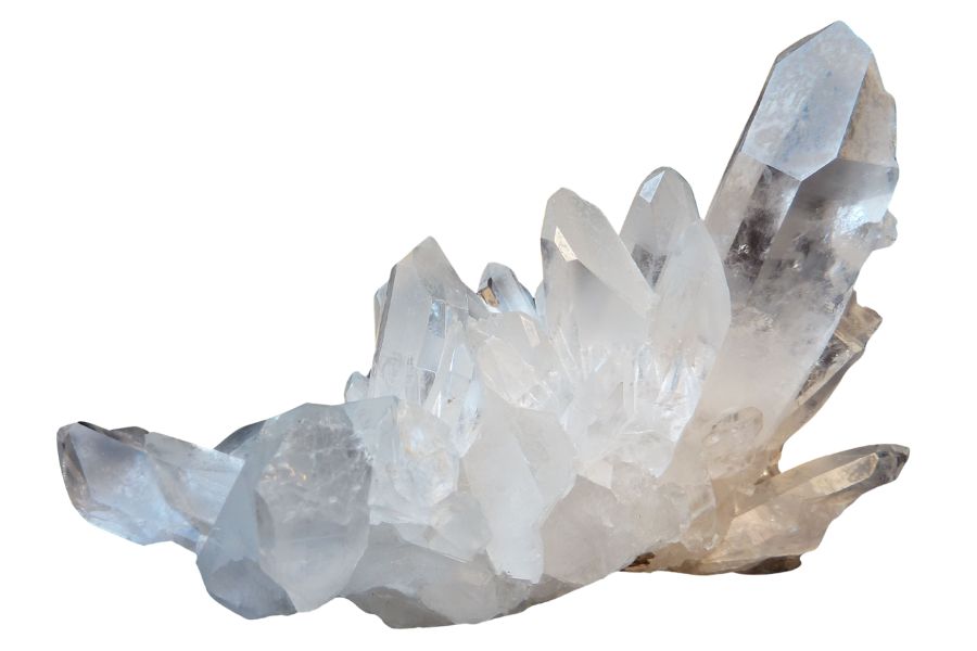 Clear quartz crystal from Illinois