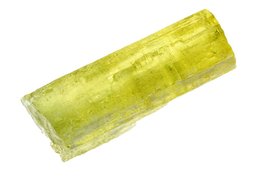 Yellow raw gemstone from Michigan