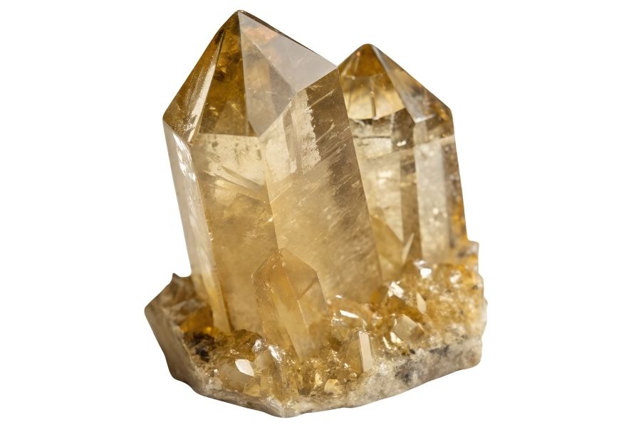 One of the yellow citrine gems you can hunt in Wisconsin