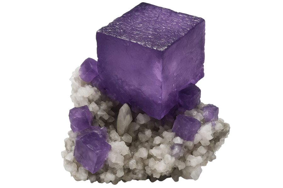 fluorite and calcite crystals from Tennessee