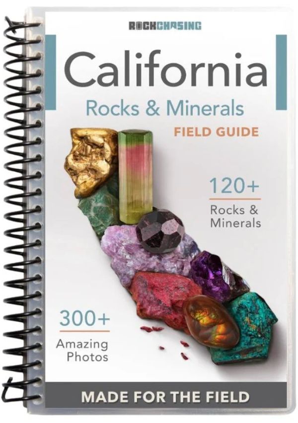 California Rocks and Minerals Field Guide spiral bound cover for identifying gold country finds