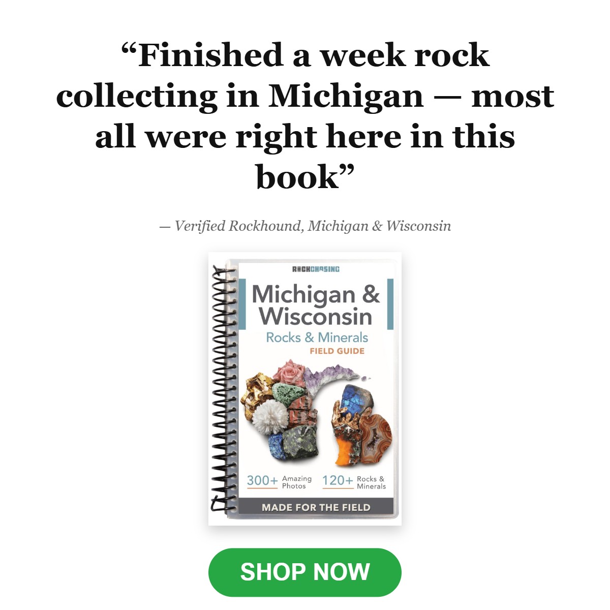 Michigan and Wisconsin Rocks and Minerals Field Guide